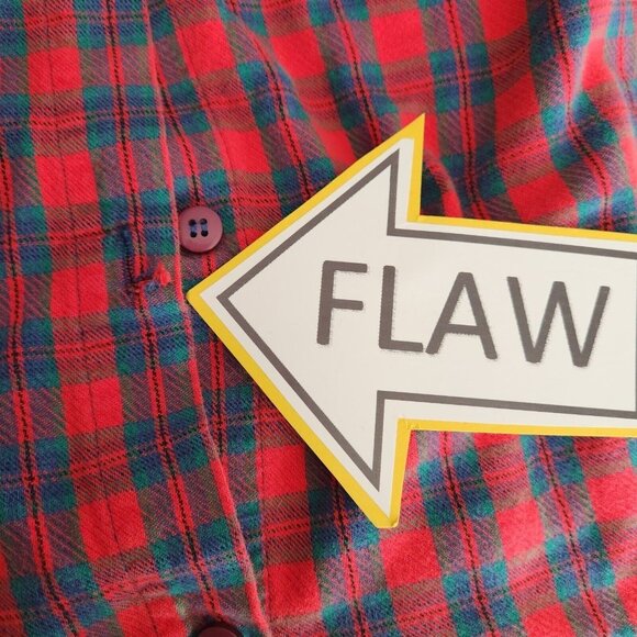 Vintage Y2K Plaid Shirt Dress Collar SZ S Mixed Print Tunic‎ Cotton - Picture 11 of 13